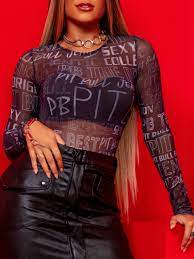 BLUSINHA DE TULE MANGA LONGA PIT BULL ORIGINAL REF 23966