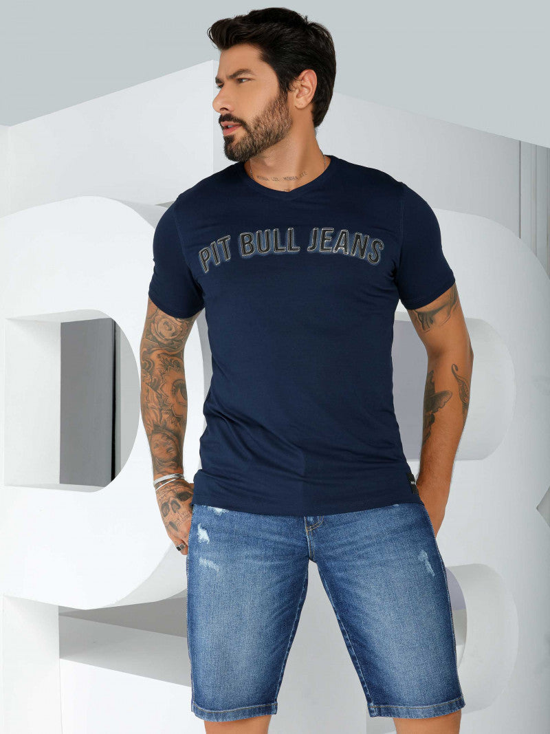 CAMISETA MASCULINA GOLA V PIT BULL 81001